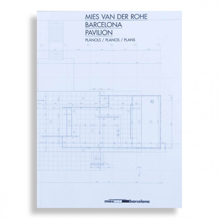 Mies van der Rohe Pavilion Plans. A3 Folded